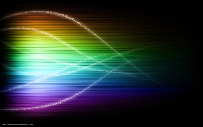 Colorful Light Streaks — Green, Dynamic, Abstract, Light Trails, Rainbow Colors, Dark Background