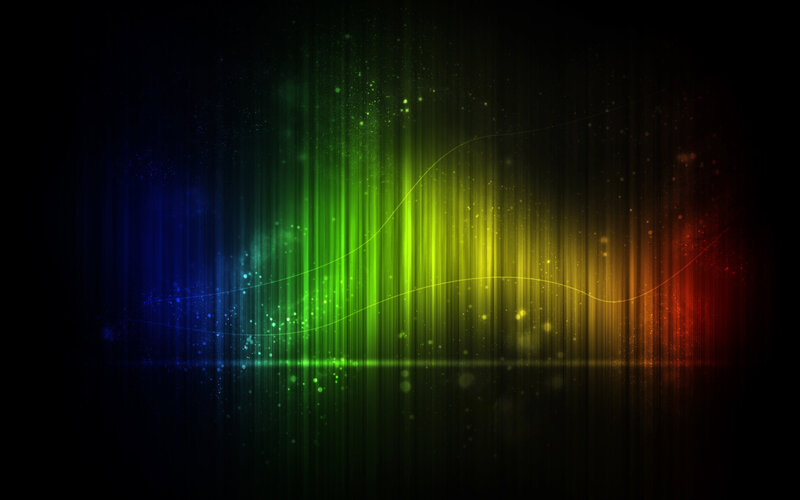 Colorful Light Streaks — Green, Dynamic, Abstract, Particles