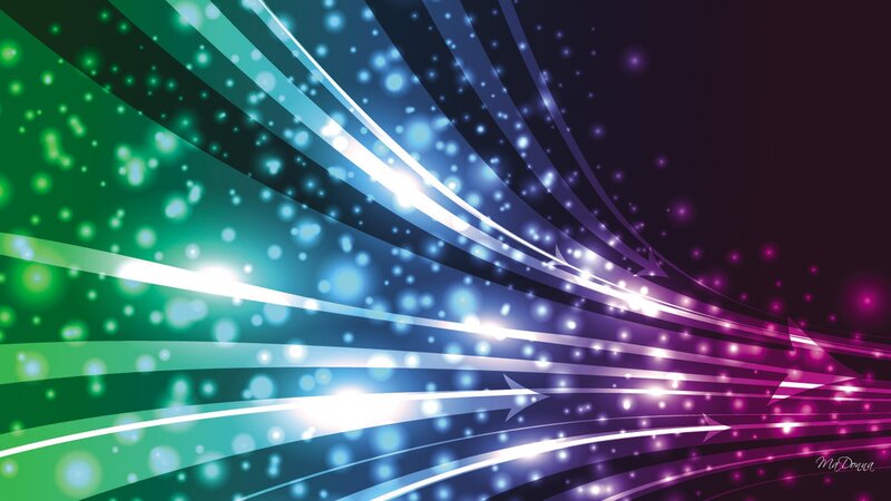 Colorful Light Streaks — Green, Dynamic, Digital Art