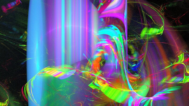 Colorful Light Streaks — Green, Energetic, Abstract, Color