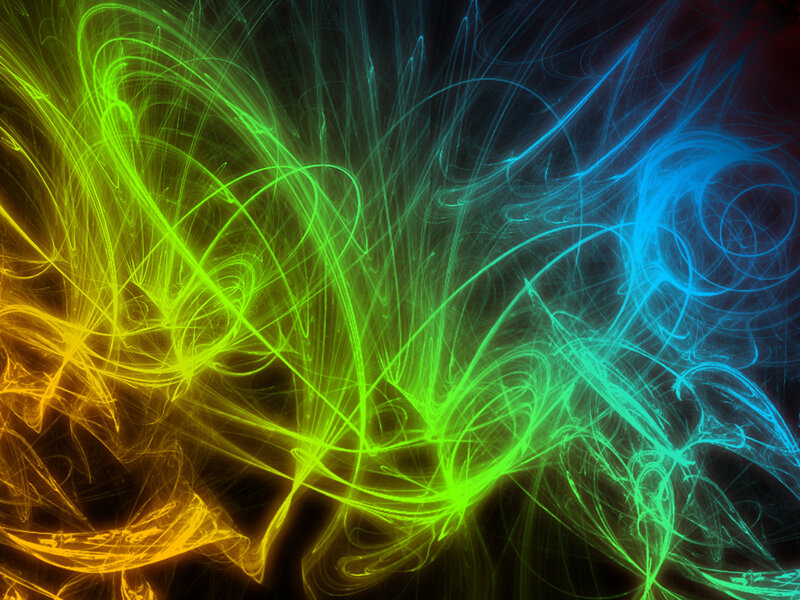 Colorful Light Streaks — Green, Energetic, Abstract, Lines