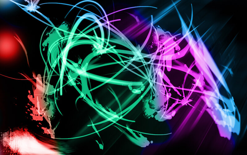 Colorful Light Streaks — Green, Energetic