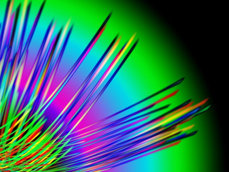 Colorful Light Streaks — Green, Vibrant