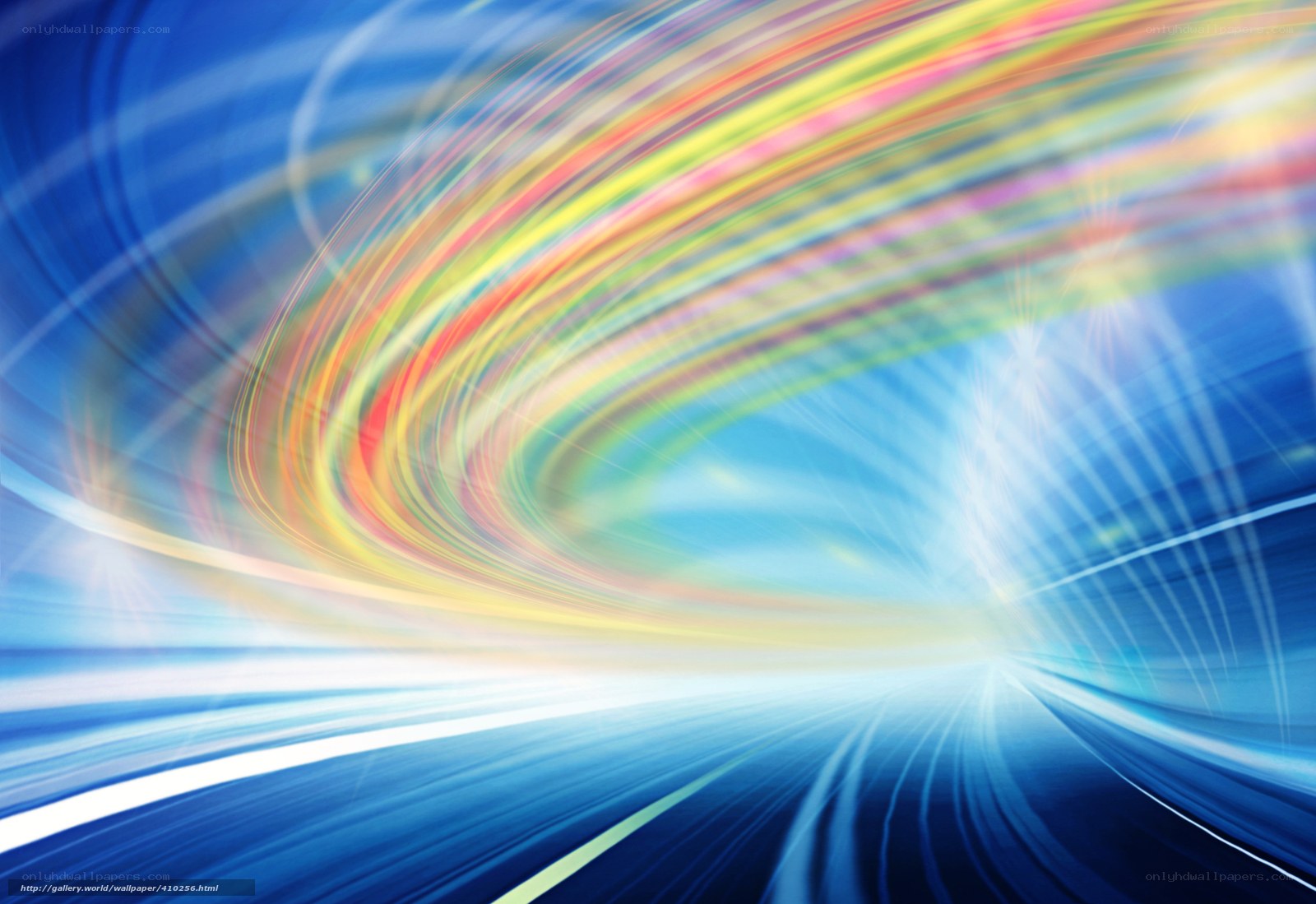 Colorful light streaks in motion