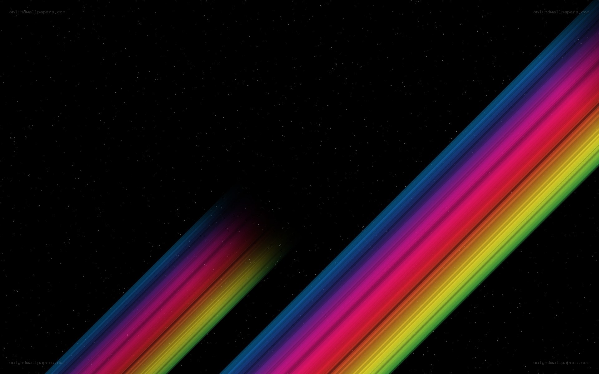 Colorful light streaks in space