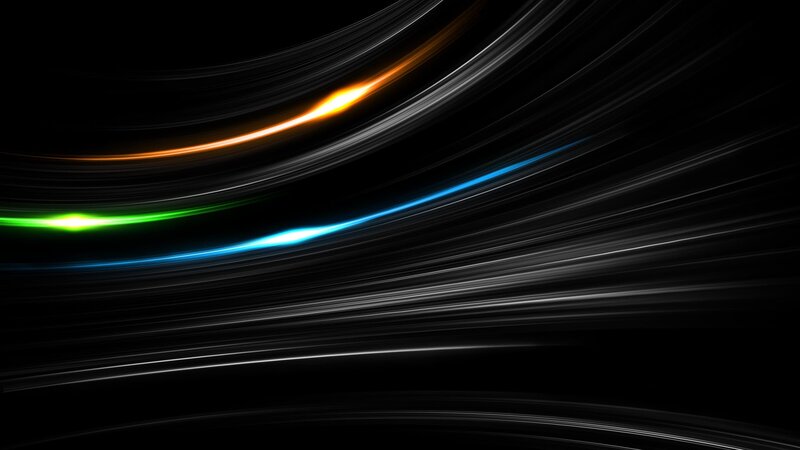 Colorful light streaks on black