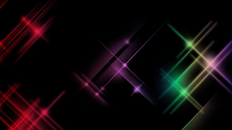 colorful light streaks on black