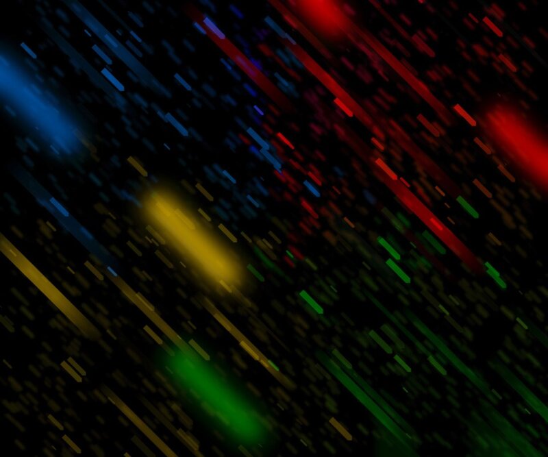 colorful light streaks on black