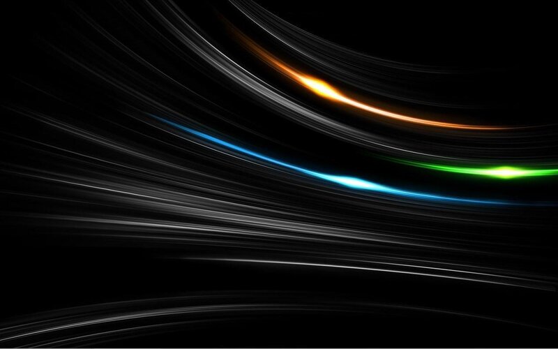 Colorful light streaks on black