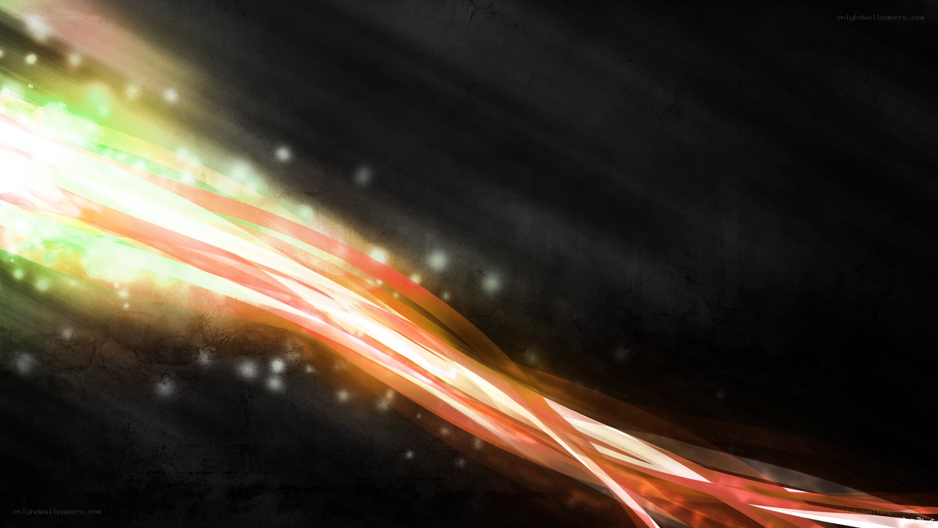 colorful light streaks on dark background