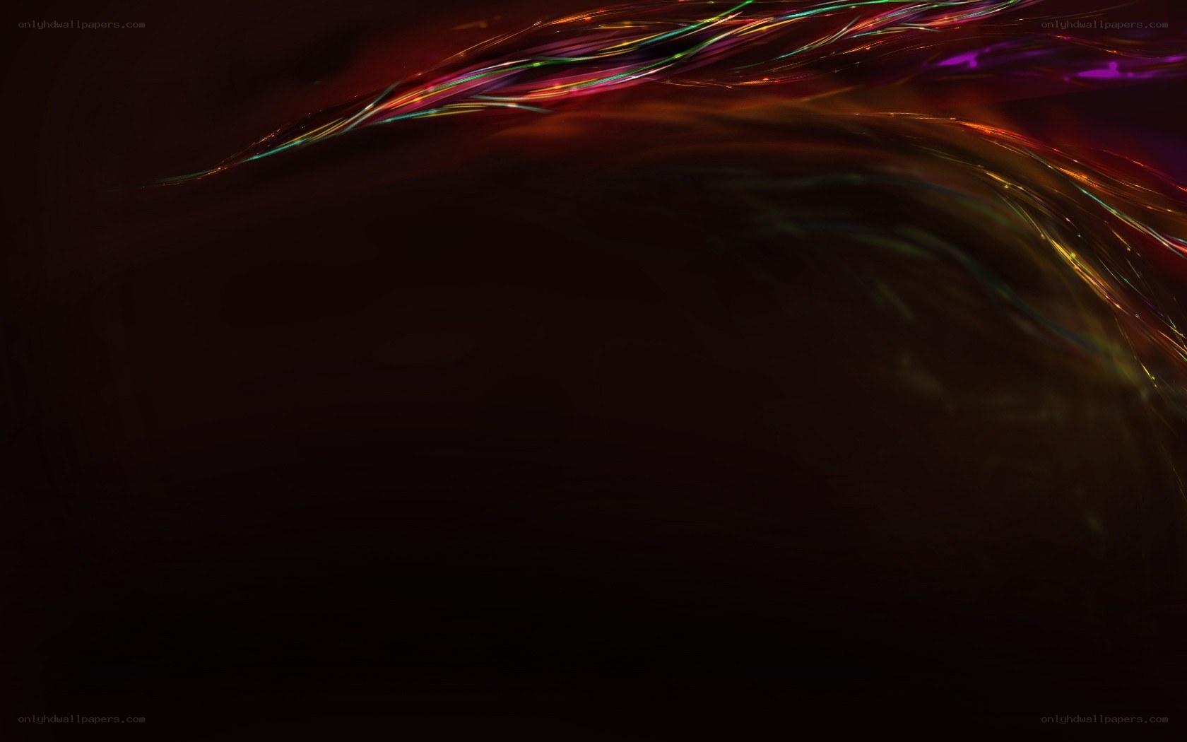 colorful light streaks on dark background