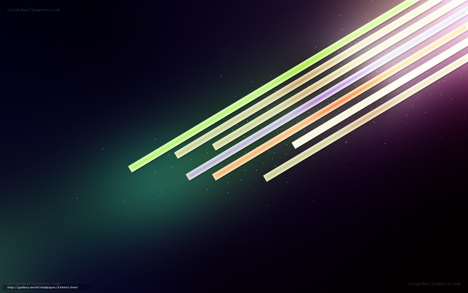 Colorful light streaks on dark background