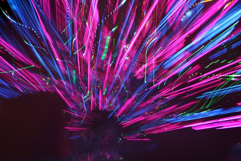 Colorful Light Streaks — Pink, Energetic