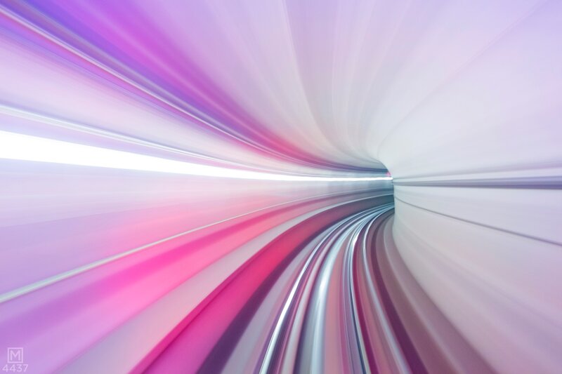 Colorful Light Streaks — Pink