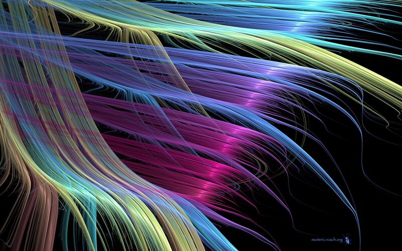 Colorful Light Streaks — Purple, Abstract