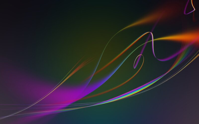 Colorful Light Streaks — Purple, Dynamic, Abstract, Curves, Lines