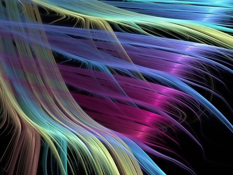 Colorful Light Streaks — Purple, Dynamic, Abstract, Lines, Colors