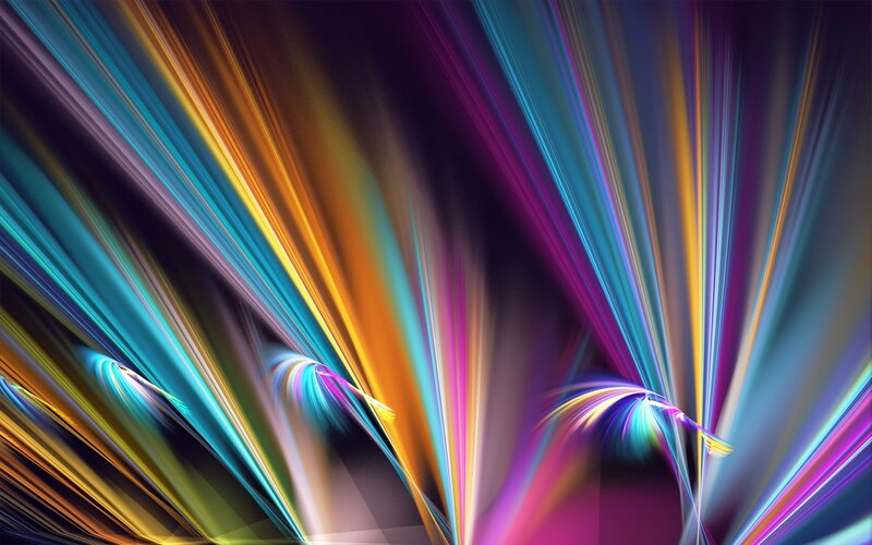 Colorful Light Streaks — Purple, Dynamic, Abstract, Rays