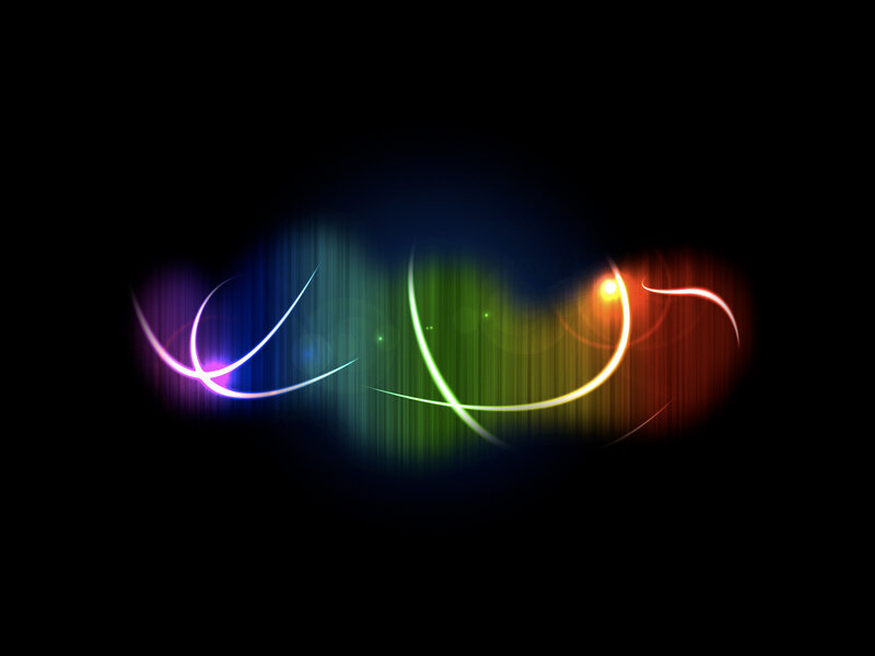 Colorful Light Streaks — Purple, Dynamic, Digital Art, Light Trails