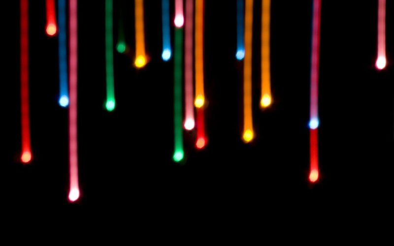 Colorful Light Streaks — Red, Calm, Night, Abstract