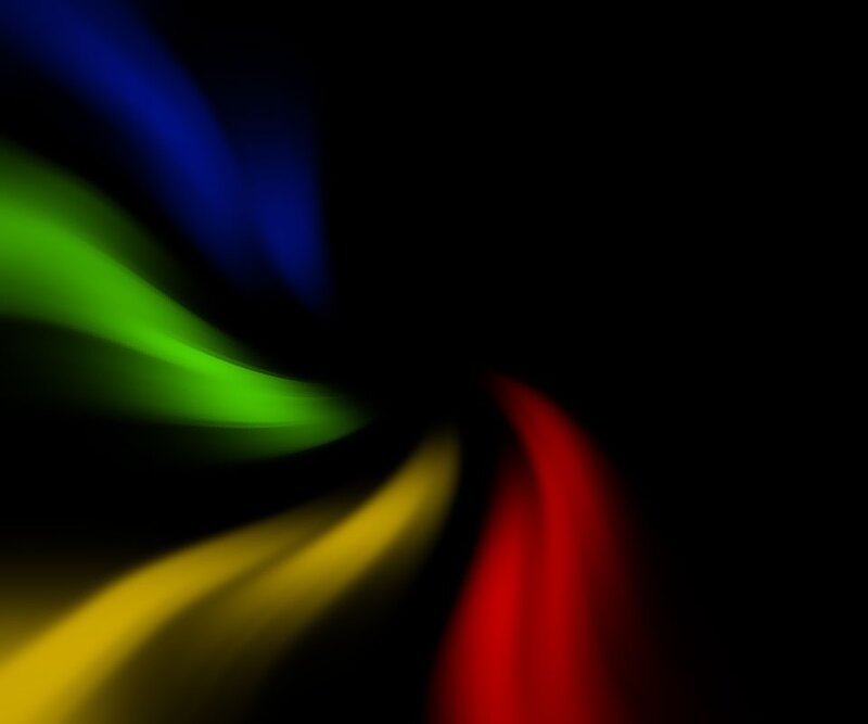 Colorful Light Streaks — Red, Dynamic, Abstract, Black Background, Green