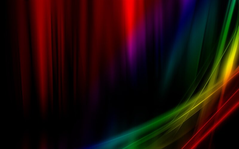 Colorful Light Streaks — Red, Dynamic, Abstract, Curves, Dark Background