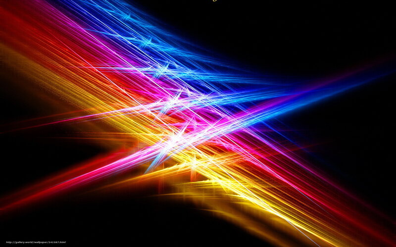 Colorful Light Streaks — Red, Dynamic, Abstract, Light Trails, Stars