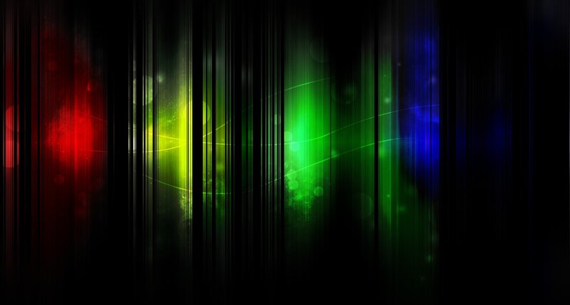 Colorful Light Streaks — Red, Dynamic, Abstract, Vertical Lines, Bokeh