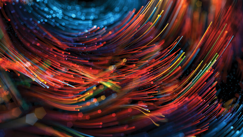 Colorful Light Streaks — Red, Dynamic, Digital Art, Light Trails