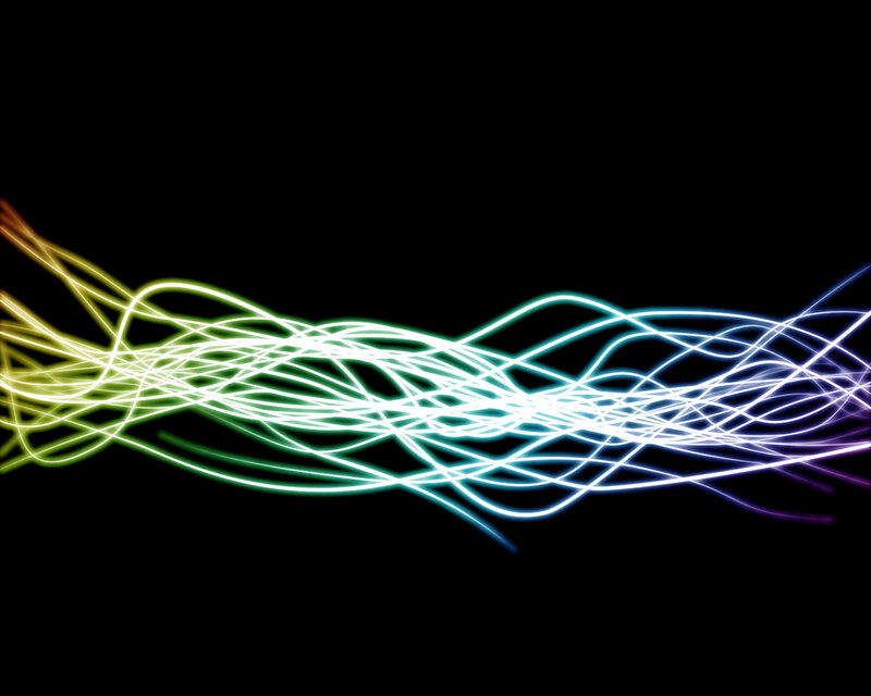 Colorful Light Streaks — White, Dynamic, Abstract, Light Trails
