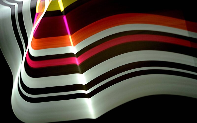 Colorful Light Streaks — White, Dynamic
