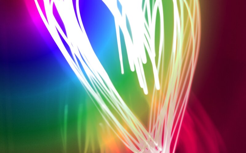 Colorful Light Streaks — White