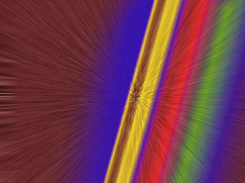 Colorful Light Streaks — Yellow, Dynamic, Abstract, Color, Rays