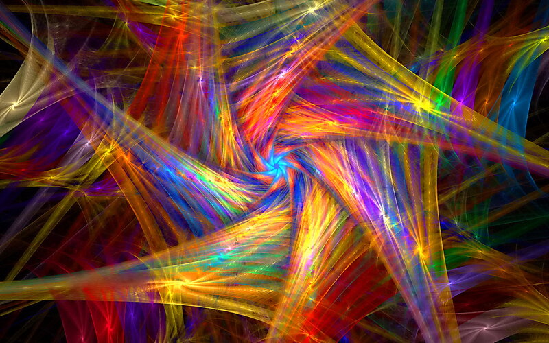 Colorful Light Streaks — Yellow, Dynamic, Abstract, Color