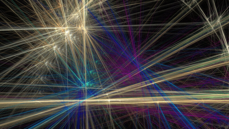 Colorful Light Streaks — Yellow, Dynamic, Abstract, Lines