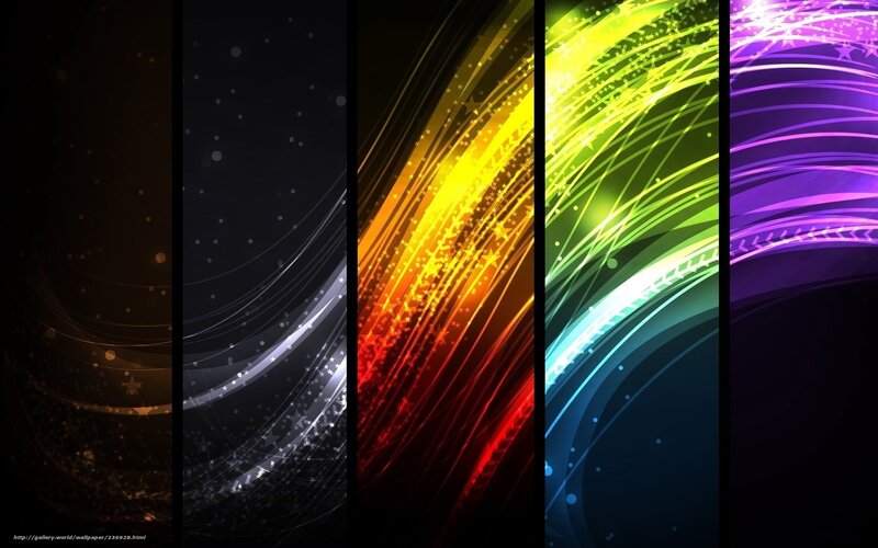 Colorful Light Streaks — Yellow, Dynamic, Digital Art