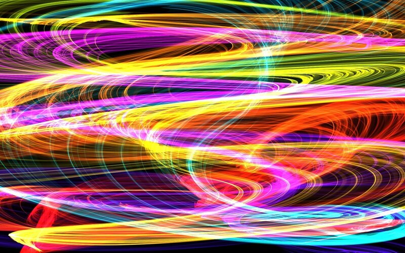 Colorful Light Streaks — Yellow, Dynamic