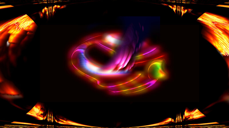 Colorful Light Swirl — Black