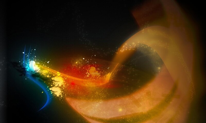 Colorful Light Swirl — Blue, Dynamic