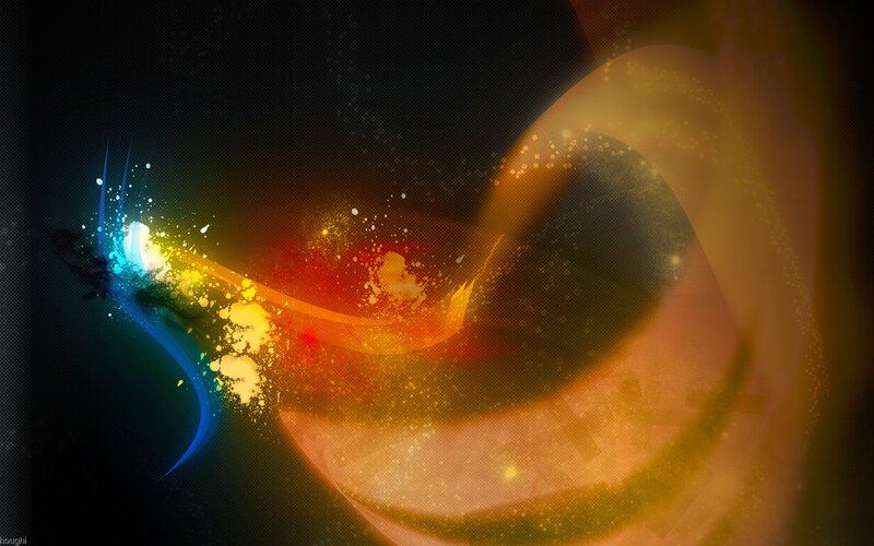 Colorful Light Swirl — Blue