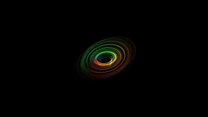 Colorful Light Swirl — Green, Dynamic, Abstract, Light Trails