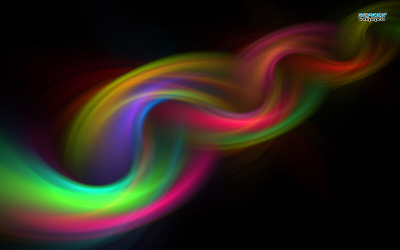 Colorful Light Swirl — Green, Dynamic, Abstract