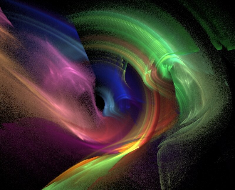 Colorful Light Swirl — Green, Dynamic