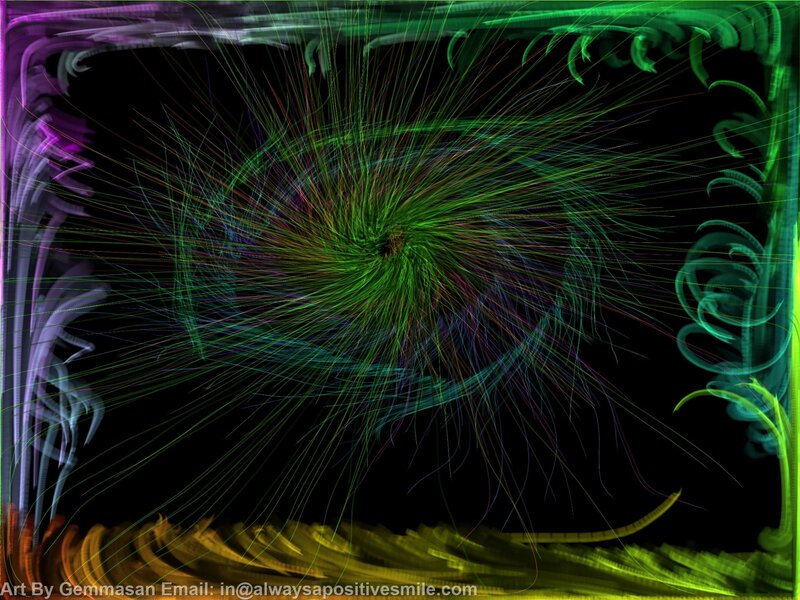 Colorful Light Swirl — Green, Energetic