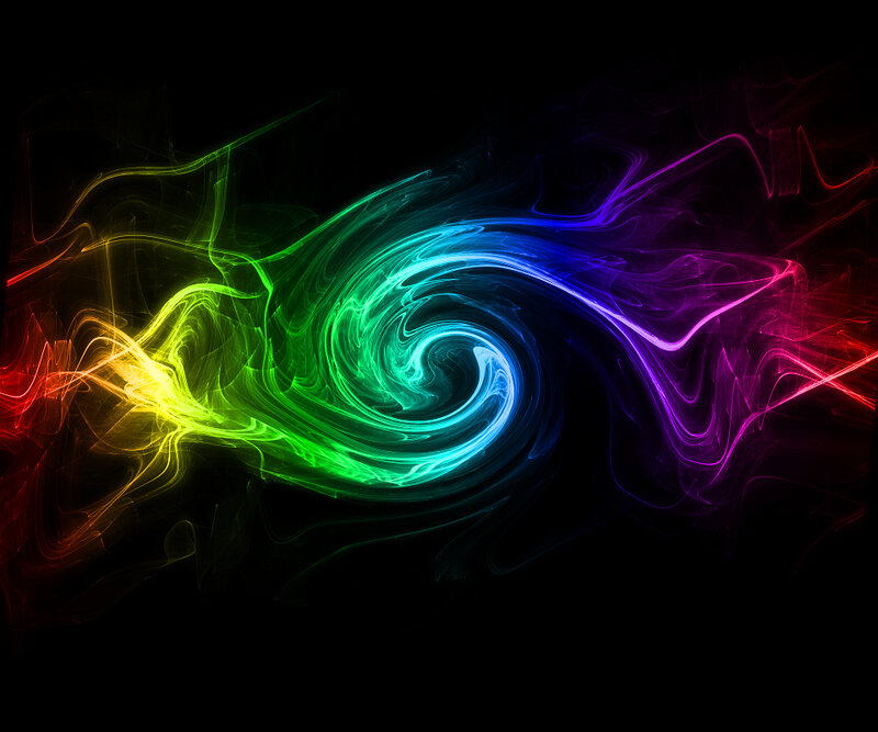 Colorful Light Swirl — Green