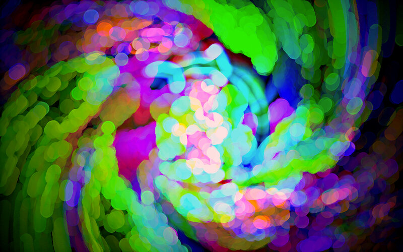 Colorful Light Swirl — Green, Vibrant