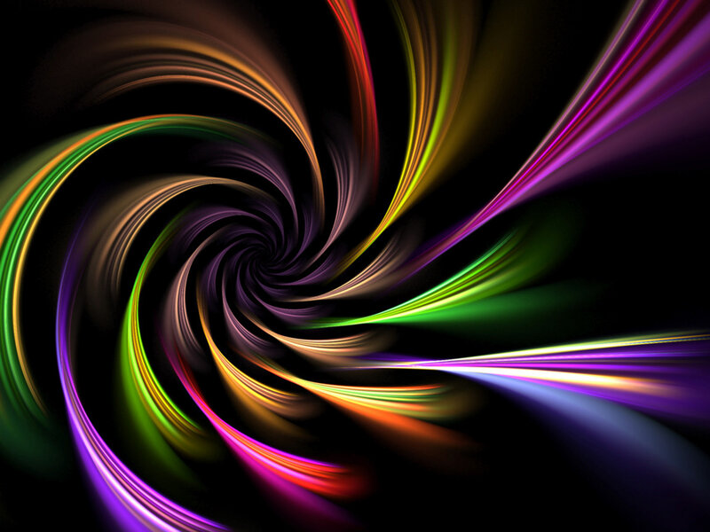 Colorful Light Swirl — Purple, Dynamic, Abstract, Light Streaks