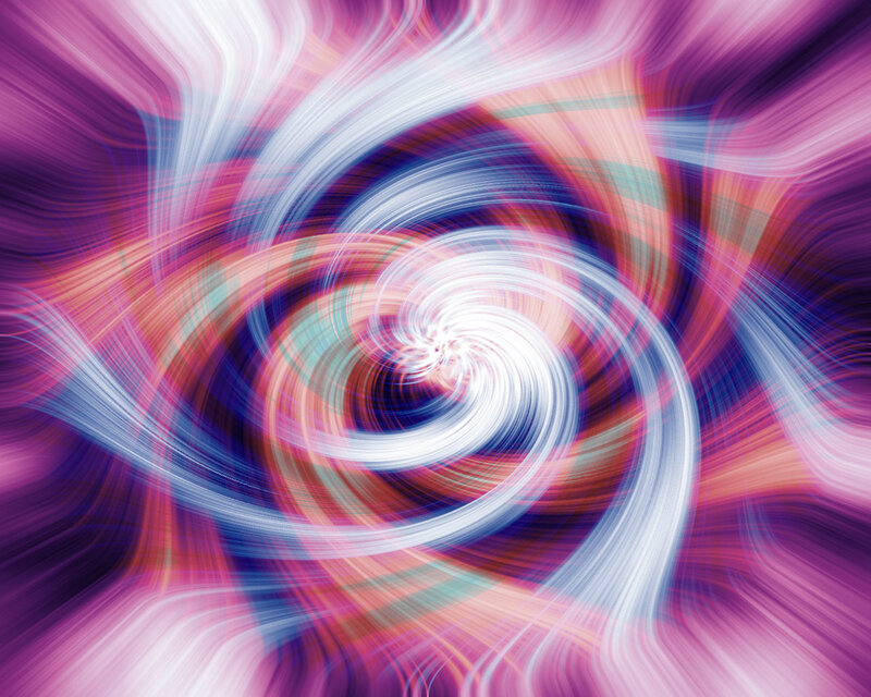 Colorful Light Swirl — Purple, Dynamic, Abstract, Spiral