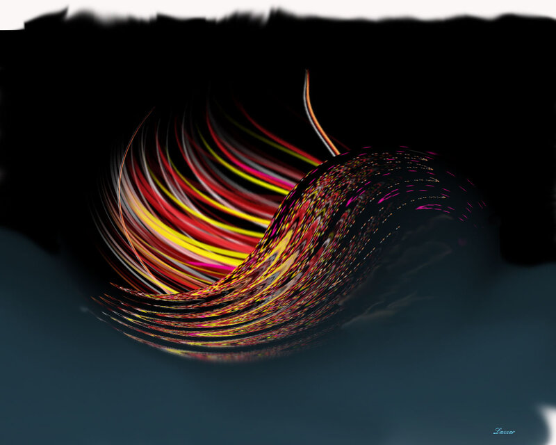 Colorful Light Swirl — Red, Dynamic