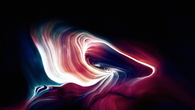 Colorful Light Swirl — White, Dynamic